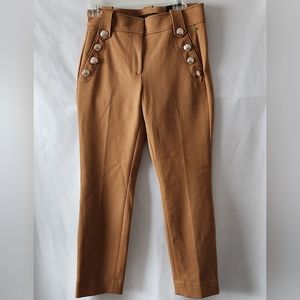 White House Black Market Jolie Button Straight Luxe Stretch Pants Size 4 Reg NWT